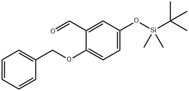 2-(Benzyloxy)-5-((tert-butyldimethylsilyl)oxy)benzaldehyde Struktur