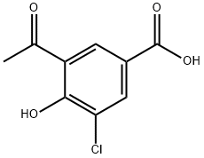 Benzoic acid, 3-acetyl-5-chloro-4-hydroxy- Struktur