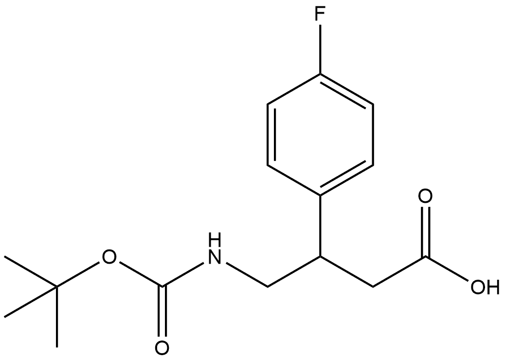 β-[[[(1,1-Dimethylethoxy)carbonyl]amino]methyl]-4-fluorobenzenepropanoic acid Struktur