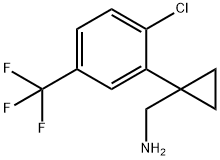 Cyclopropanemethanamine, 1-[2-chloro-5-(trifluoromethyl)phenyl]- Struktur