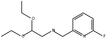 2-Pyridinemethanamine, N-(2,2-diethoxyethyl)-6-fluoro- Struktur