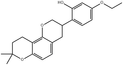 Phenol, 5-ethoxy-2-(3,4,9,10-tetrahydro-8,8-dimethyl-2H,8H-benzo[1,2-b:3,4-b']dipyran-3-yl)- Struktur