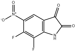 6,7-difluoro-5-nitro-2,3-dihydro-1H-indole-2,3-dione Struktur