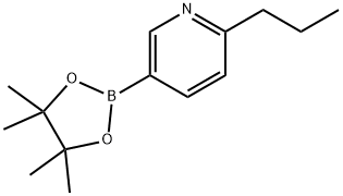 Pyridine, 2-propyl-5-(4,4,5,5-tetramethyl-1,3,2-dioxaborolan-2-yl)- Struktur