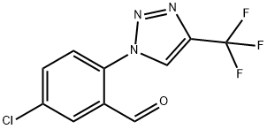 5-chloro-2-[4-(trifluoromethyl)triazol-1-yl]benzaldehyde Structure