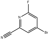 2-Pyridinecarbonitrile, 4-bromo-6-fluoro- Struktur