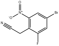 2-(4-bromo-2-fluoro-6-nitrophenyl)acetonitrile Struktur