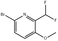 Pyridine, 6-bromo-2-(difluoromethyl)-3-methoxy- Struktur