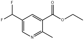 Ethyl 5-(difluoromethyl)-2-methylpyridine-3-carboxylate Struktur