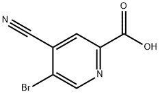 2-Pyridinecarboxylic acid, 5-bromo-4-cyano- Struktur