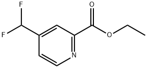 2-Pyridinecarboxylic acid, 4-(difluoromethyl)-, ethyl ester Struktur