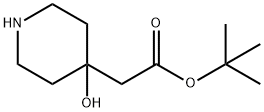 4-Piperidineacetic acid, 4-hydroxy-, 1,1-dimethylethyl ester Struktur