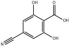 4-Cyano-2,6-dihydroxybenzoic acid Struktur