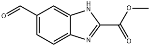 1H-Benzimidazole-2-carboxylic acid, 6-formyl-, methyl ester Struktur