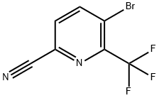 2-Pyridinecarbonitrile, 5-bromo-6-(trifluoromethyl)- Struktur