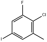 Benzene, 2-chloro-1-fluoro-5-iodo-3-methyl- Struktur