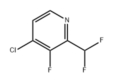 Pyridine, 4-chloro-2-(difluoromethyl)-3-fluoro- Structure