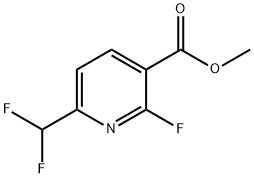 3-Pyridinecarboxylic acid, 6-(difluoromethyl)-2-fluoro-, methyl ester Struktur