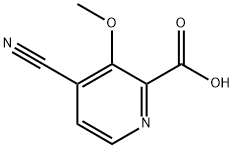 2-Pyridinecarboxylic acid, 4-cyano-3-methoxy- Struktur