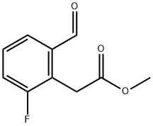 Benzeneacetic acid, 2-fluoro-6-formyl-, methyl ester Struktur