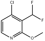 Pyridine, 4-chloro-3-(difluoromethyl)-2-methoxy- Struktur