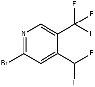 Pyridine, 2-bromo-4-(difluoromethyl)-5-(trifluoromethyl)- Struktur