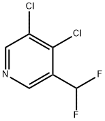 Pyridine, 3,4-dichloro-5-(difluoromethyl)- Struktur