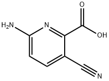 2-Pyridinecarboxylic acid, 6-amino-3-cyano- Struktur