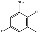 Benzenamine, 2-chloro-5-fluoro-3-methyl- Struktur