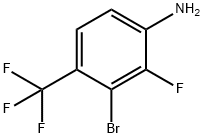 Benzenamine, 3-bromo-2-fluoro-4-(trifluoromethyl)- Struktur