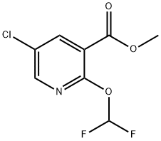 3-Pyridinecarboxylic acid, 5-chloro-2-(difluoromethoxy)-, methyl ester Struktur