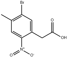 2-(5-bromo-4-methyl-2-nitrophenyl)acetic acid Struktur