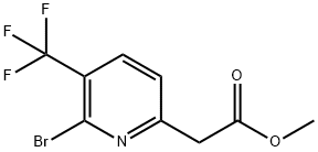 2-Pyridineacetic acid, 6-bromo-5-(trifluoromethyl)-, methyl ester Struktur