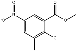 2-Chloro-3-methyl-5-nitro-benzoic acid methyl ester Struktur