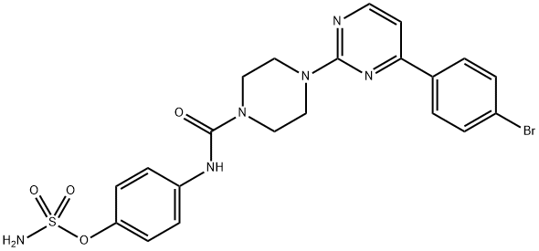 Sulfamic acid, 4-[[[4-[4-(4-bromophenyl)-2-pyrimidinyl]-1-piperazinyl]carbonyl]amino]phenyl ester Struktur