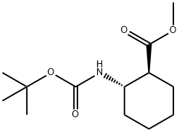 trans-methyl 2-(tert-butoxycarbonyl)cyclohexanecarboxylate Struktur