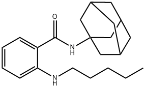 2-(Pentylamino)-N-tricyclo[3.3.1.13,7]dec-1-ylbenzamide Struktur