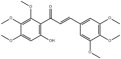 2-Propen-1-one, 1-(6-hydroxy-2,3,4-trimethoxyphenyl)-3-(3,4,5-trimethoxyphenyl)-, (2E)- Struktur