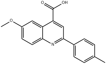 6-Methoxy-2-(p-tolyl)quinoline-4-carboxylic acid Struktur