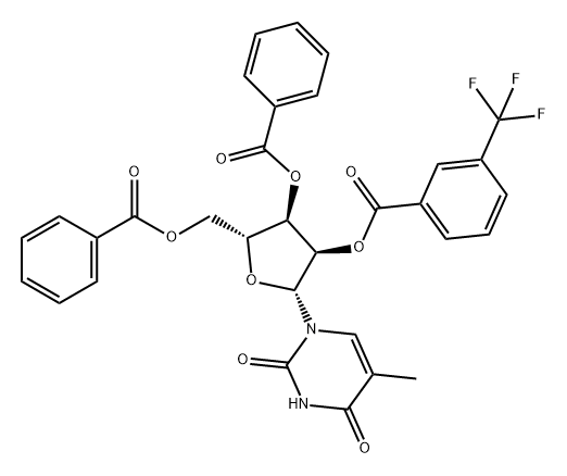 Uridine, 5-methyl-, 3',5'-dibenzoate 2'-[3-(trifluoromethyl)benzoate]