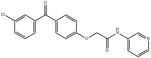 Acetamide, 2-[4-(3-chlorobenzoyl)phenoxy]-N-3-pyridinyl- Struktur