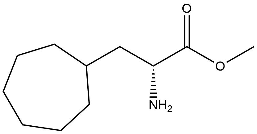 Cycloheptanepropanoic acid, α-amino-, methyl ester, (αR)- Struktur