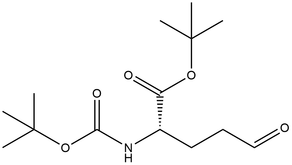 tert-butyl 2-((tert-butoxycarbonyl)amino)-5-oxopentanoate Struktur