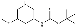 Carbamic acid, N-(5-methoxy-3-piperidinyl)-, 1,1-dimethylethyl ester Struktur