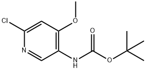 Carbamic acid, N-(6-chloro-4-methoxy-3-pyridinyl)-, 1,1-dimethylethyl ester Struktur