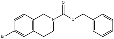 benzyl 6-bromo-1,2,3,4-tetrahydroisoquinoline-2-carboxylate Struktur