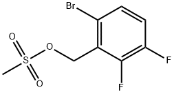 Benzenemethanol, 6-bromo-2,3-difluoro-, 1-methanesulfonate Struktur