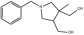 3,4-Pyrrolidinedimethanol, 3-methyl-1-(phenylmethyl)- Struktur