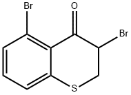 4H-1-Benzothiopyran-4-one, 3,5-dibromo-2,3-dihydro- Struktur