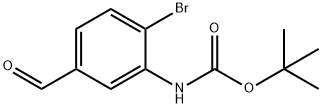 Carbamic acid, N-(2-bromo-5-formylphenyl)-, 1,1-dimethylethyl ester Struktur